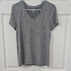 Athletic Works Heather Gray V-Neck Tee